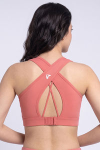 Zelocity Medium Impact Quick Dry Sports Bra - Rose Dawn — thumbnail 4